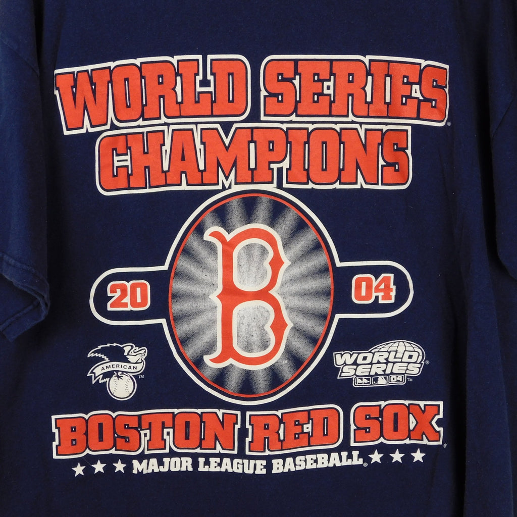 2004 Boston Red Sox World Series Champs Roster T Shirt - Size L