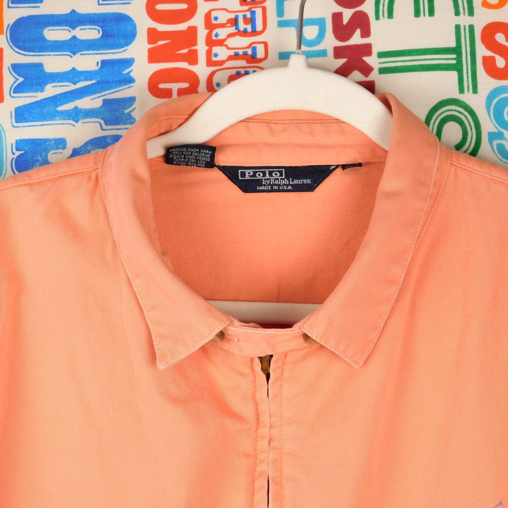 90s Polo Ralph Lauren Salmon Peach Bomber Jacket - Size 2XL