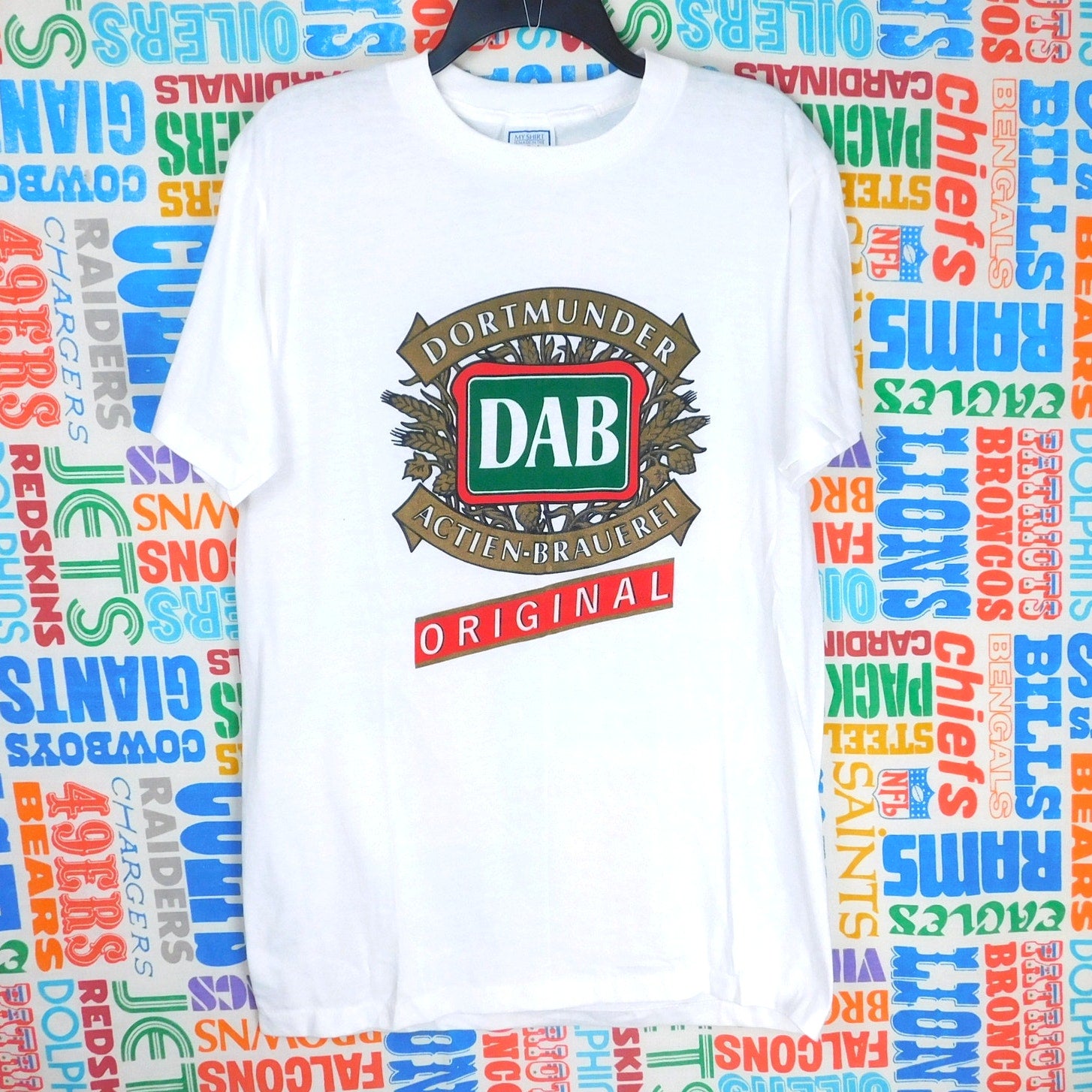 80s Dortmunder Actien Brauerei German Brewery T Shirt - Size L