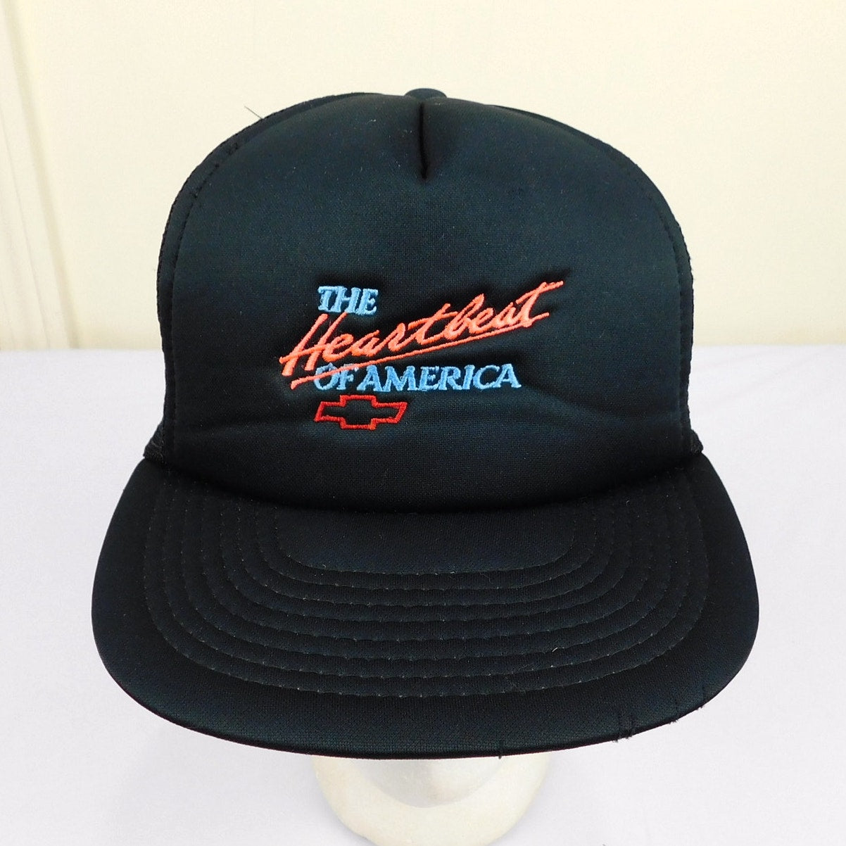 90s Chevrolet Heartbeat of America Trucker Hat - Adjustable