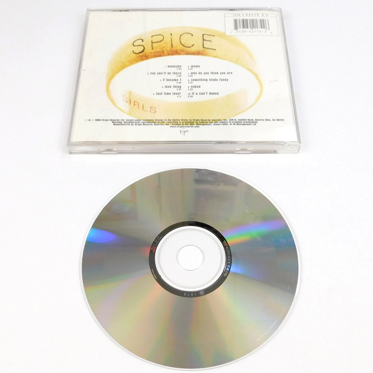 Spice Girls Spice CD 1997 Virgin US Original Wannabe 7243 8 42174 2 6