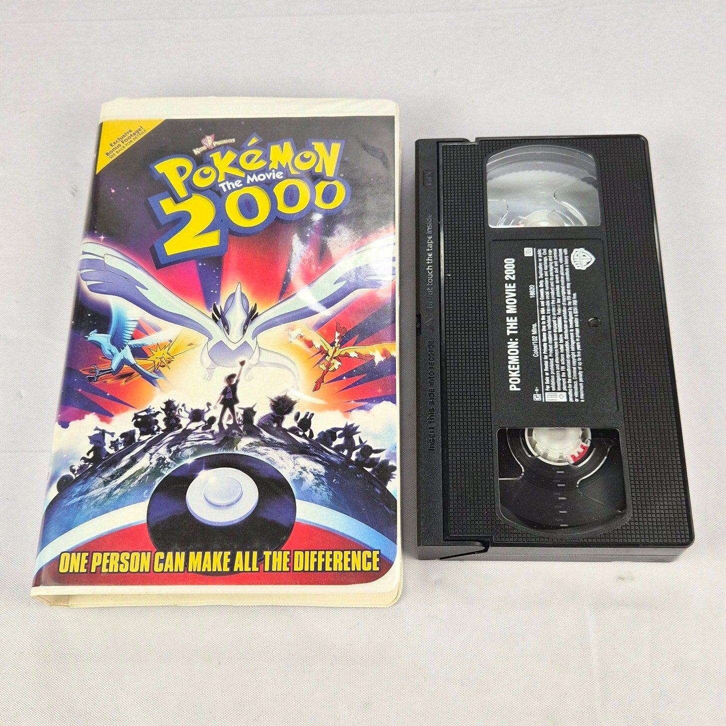Pokemon The Movie 2000 VHS Tested Clamshell Warner Bros Kids Nintendo