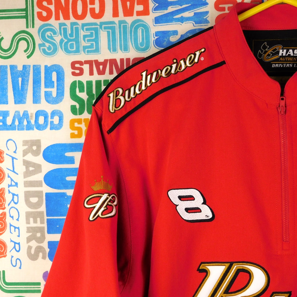 Dale Earnhardt Jr Budweiser NASCAR Pit Shirt L Chase Authentics Drivers Line