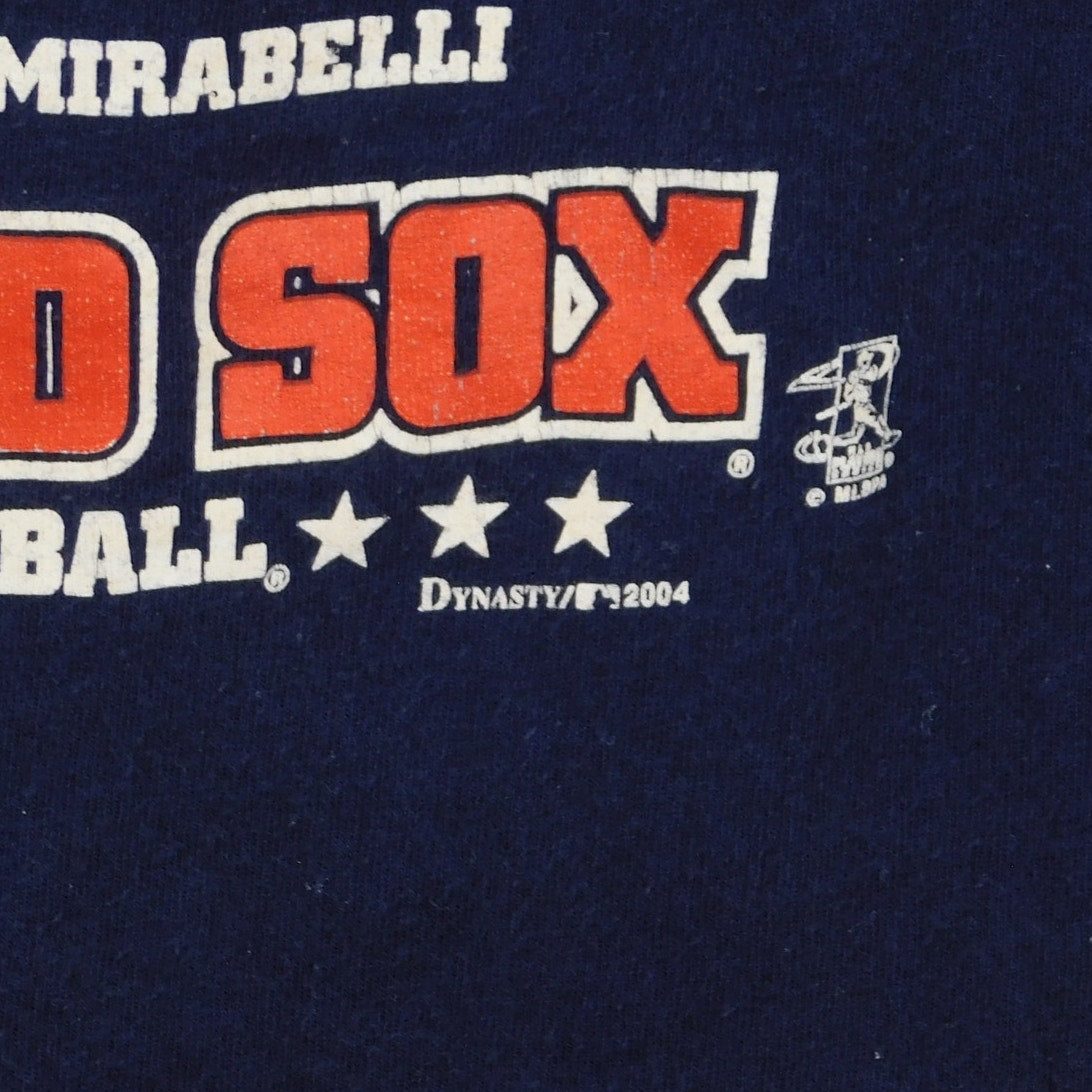2004 Boston Red Sox World Series Champs Roster T Shirt - Size L