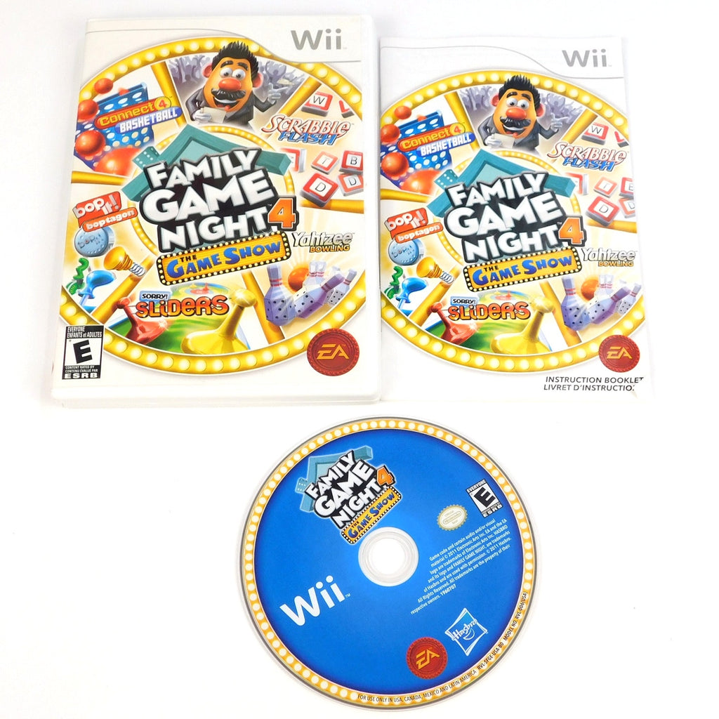 Hasbro Family Game Night 4 The Game Show Nintendo Wii CIB Complete Tested