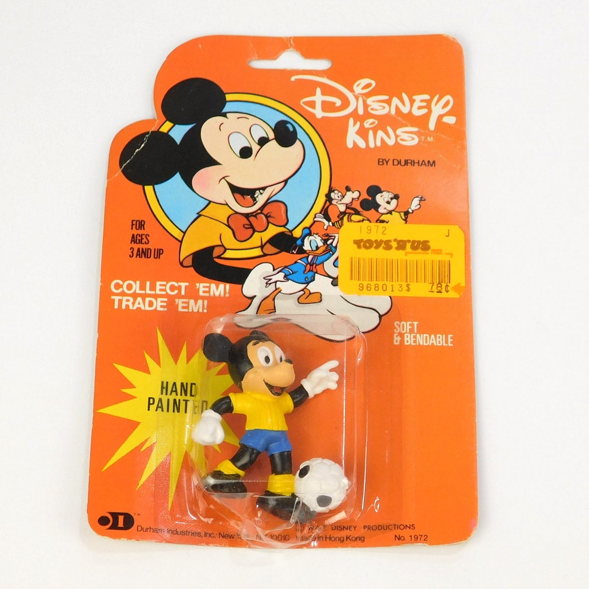 Vintage 1972 Disneykins Mickey Mouse Soccer Durham Figure Sealed Card Toys R US