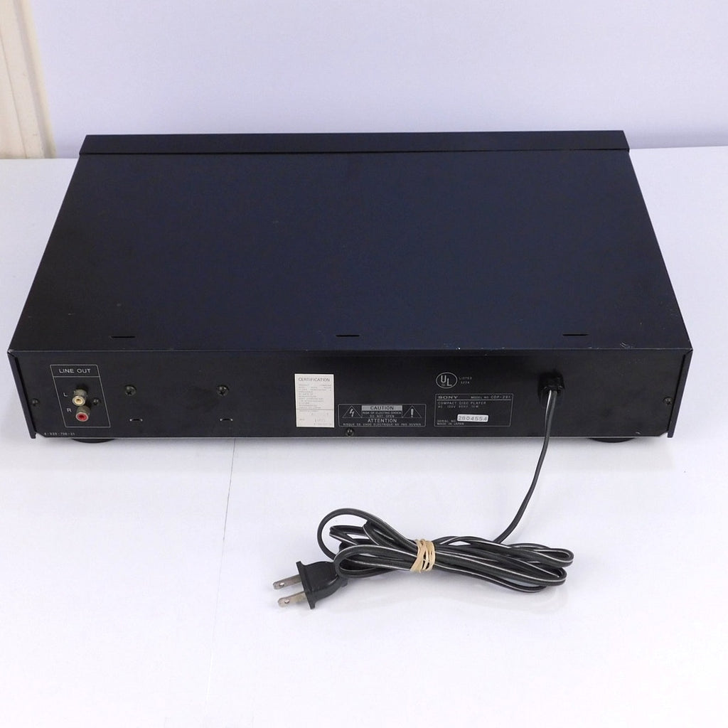 Sony CDP-291 Single Disc CD Player Fully Tested Working No Remote 1991 Serviced