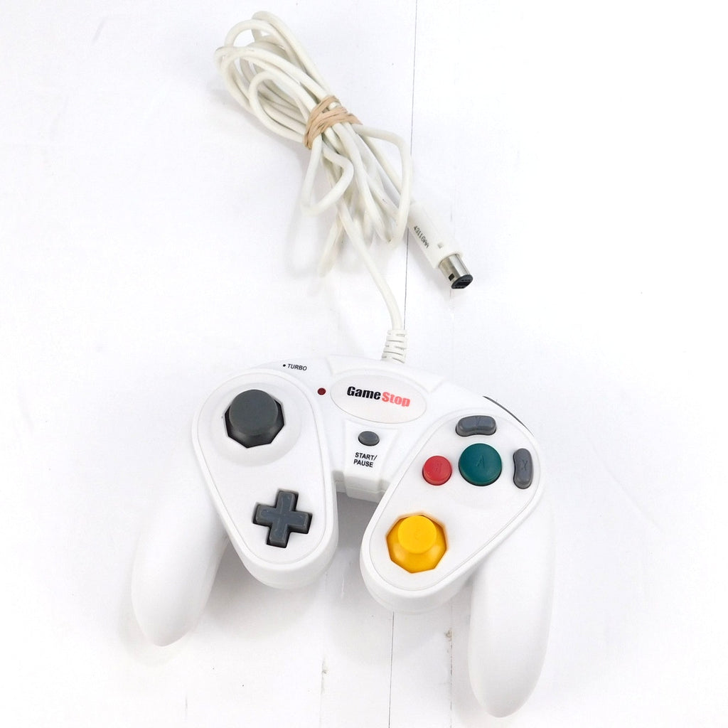GameStop Nintendo GameCube Controller White Wired Turbo Tested Working Serviced