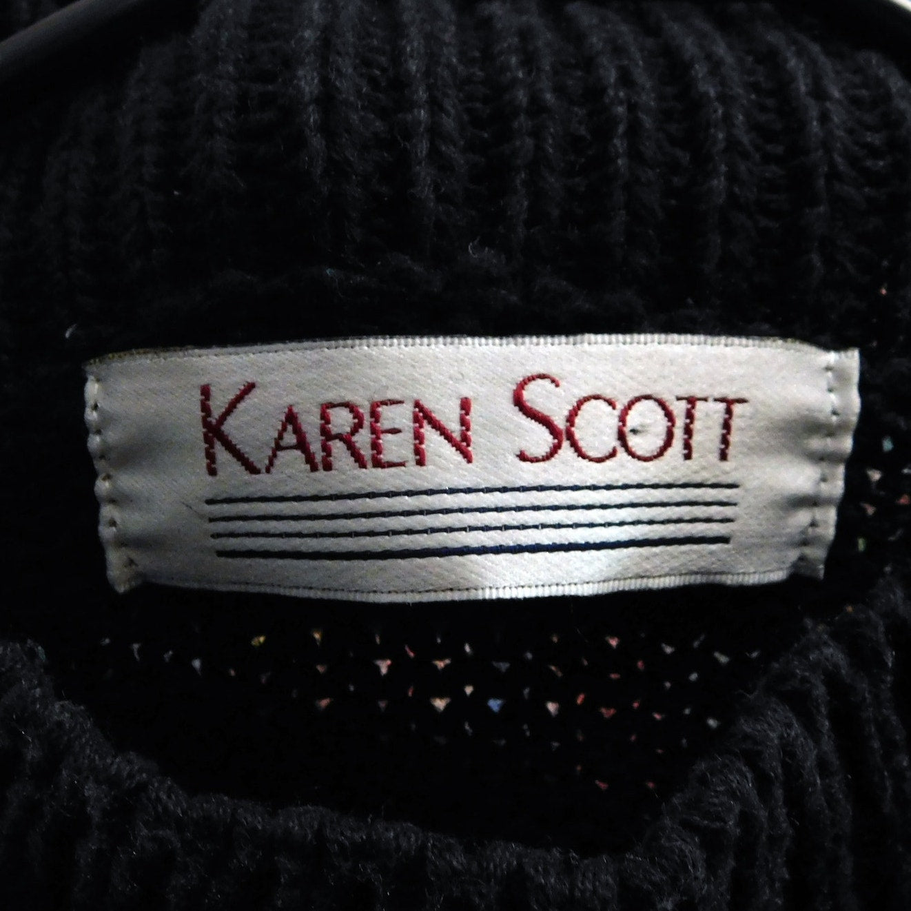 80s Karen Scott Mock Neck Sweater - Size M