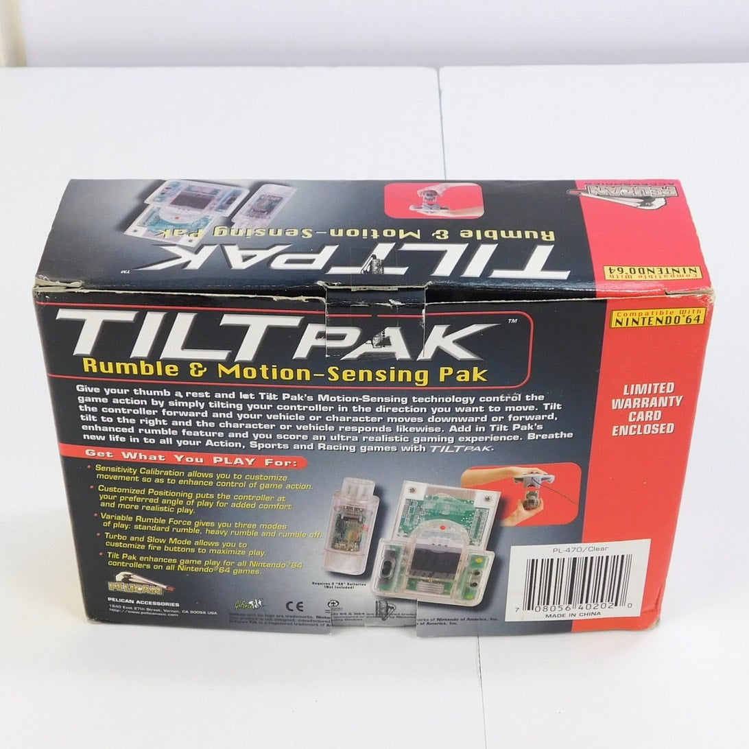 Pelican Tilt Pak PL-470 Nintendo 64 N64 Motion Rumble Pak CIB Tested 1999