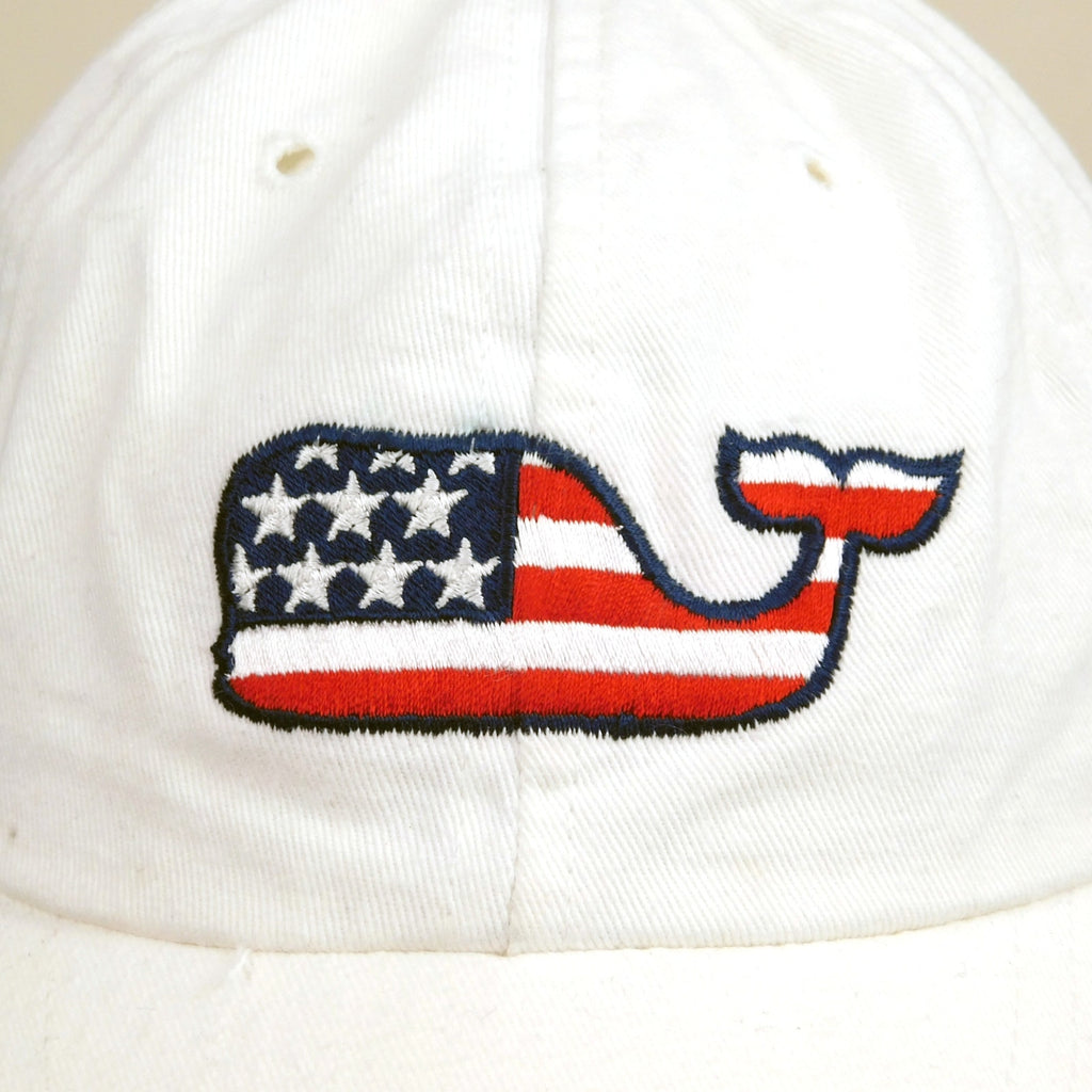 Vineyard Vines American Flag Whale Hat - Adjustable
