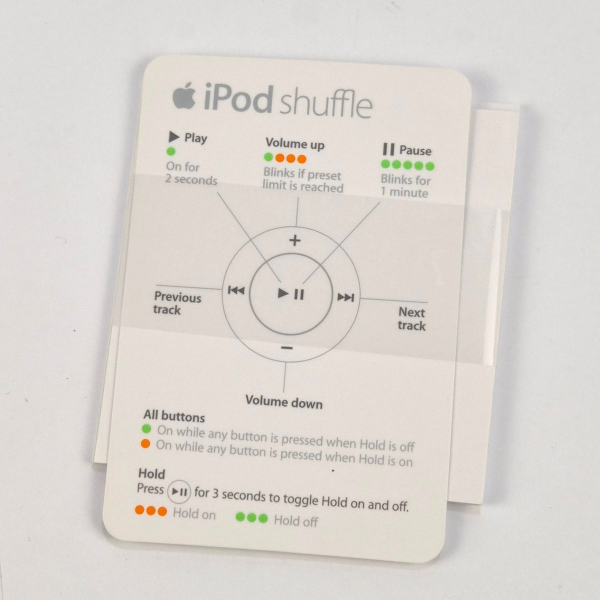 Apple iPod Shuffle 2nd Gen A1204 Green 1GB OEM Dock Manual Box Tested