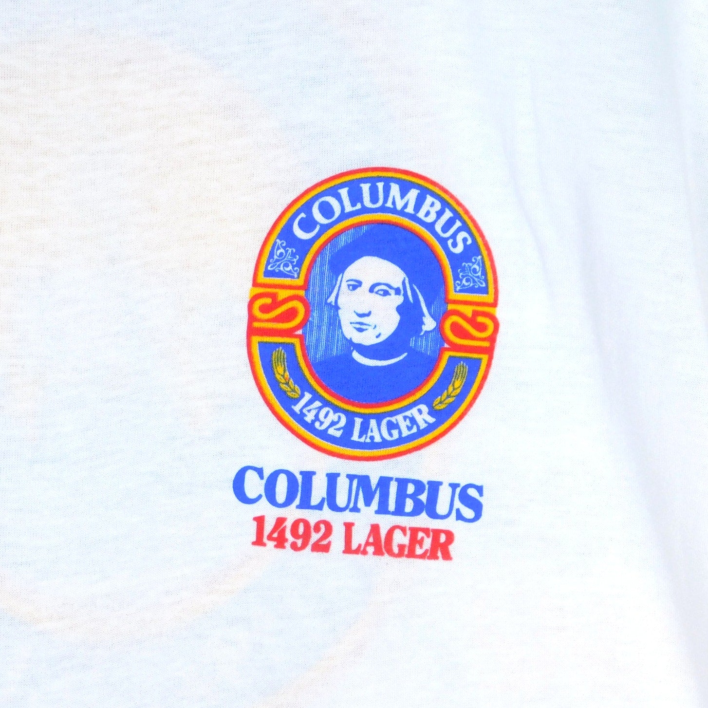 80s Columbus 1492 Lager T Shirt - Size XL