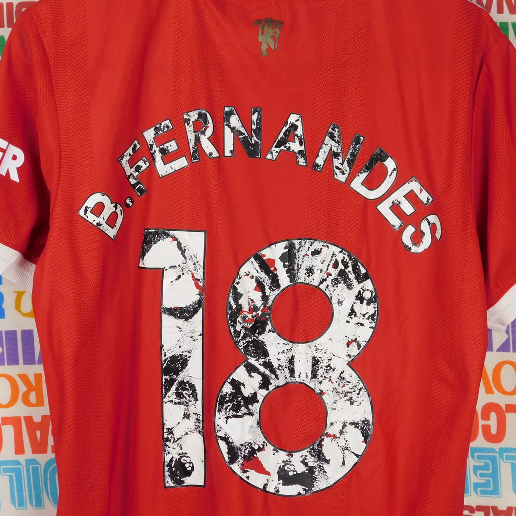 Adidas Machester United Bruno Fernandes HEAT.RDY Jersey - Size S (damaged back print)