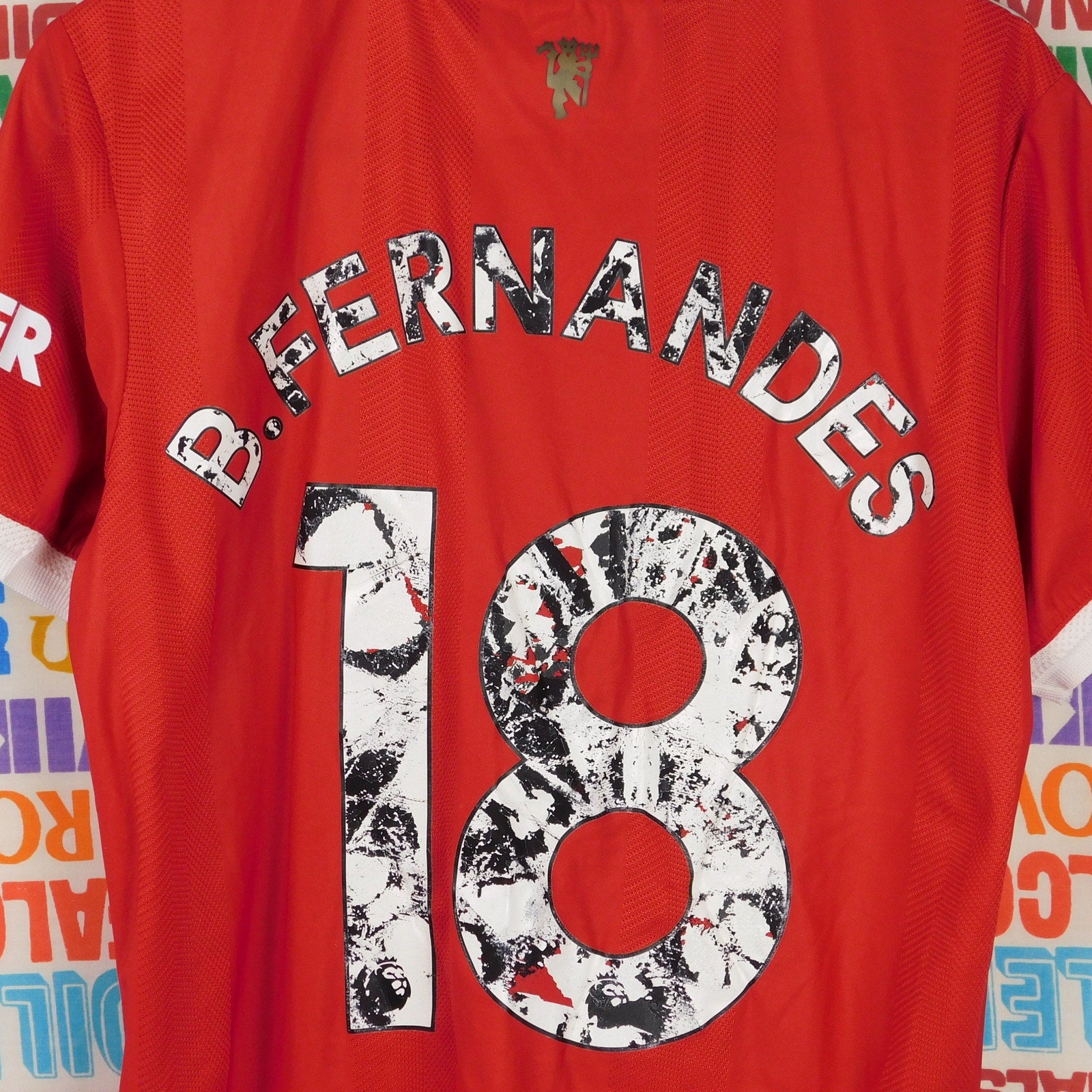 Adidas Machester United Bruno Fernandes HEAT.RDY Jersey - Size S (damaged back print)