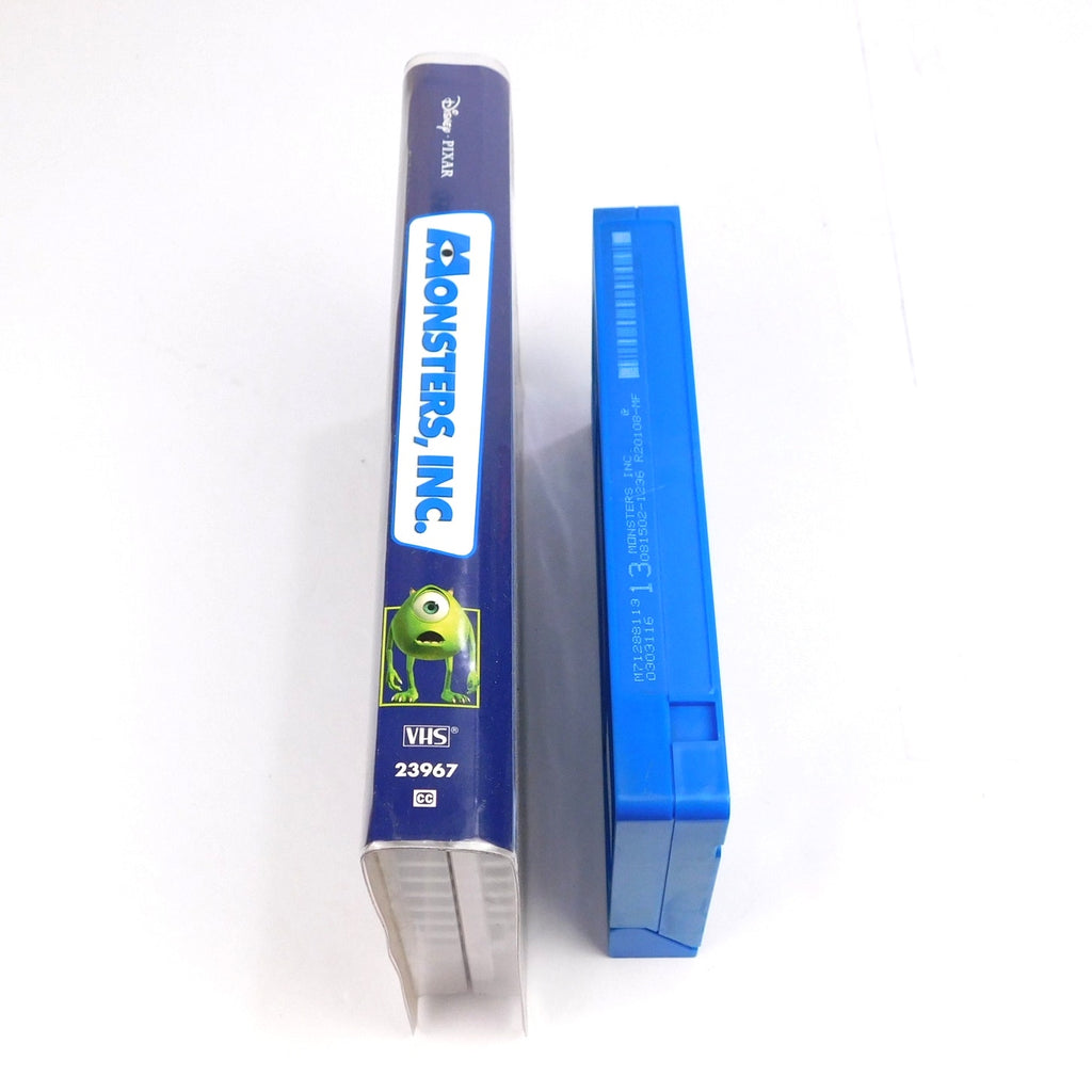 Monsters Inc VHS 2002 Tested Clamshell Blue Cassette w/ Inserts Disney Pixar