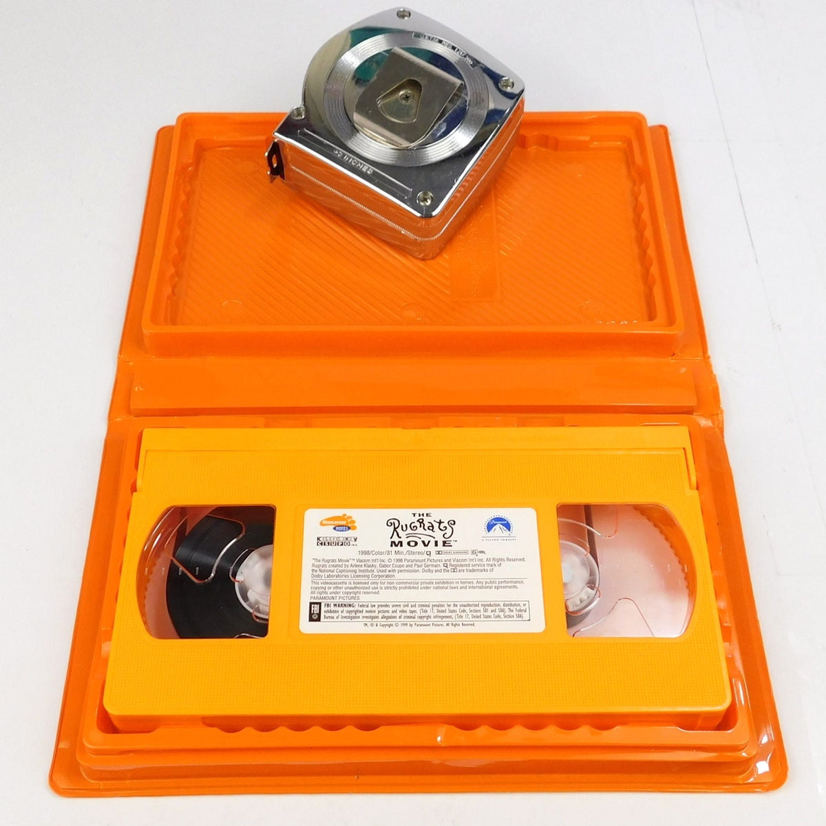 The Rugrats Movie VHS 1998 Tested Orange Cassette Clam Shell Nickelodeon