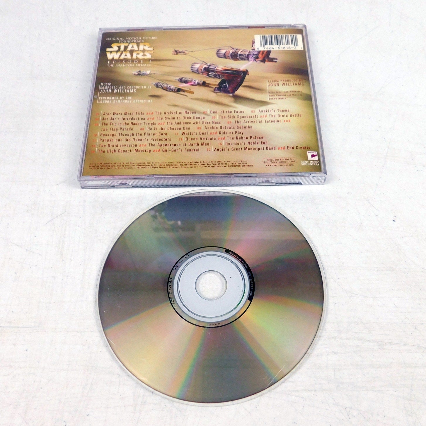 Star Wars Episode 1 Soundtrack CD John Williams Tested 1999 CTDP 097649