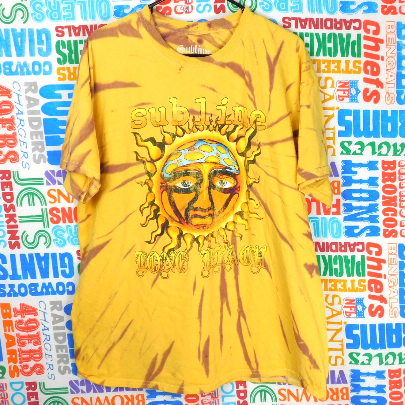 Sublime Sun Face Graphic Tie Dye T Shirt - Size L