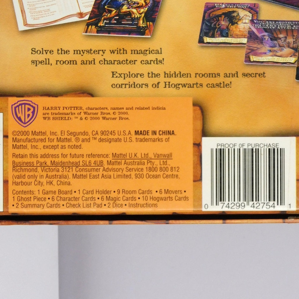 Harry Potter Sorcerer's Stone Mystery at Hogwarts Board Game Complete 2000