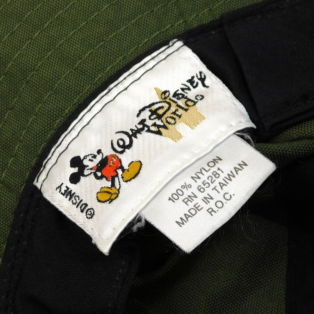 Vintage Walt Disney World Hockey Bucket Hat Mickey Mouse Green Nylon OSFA