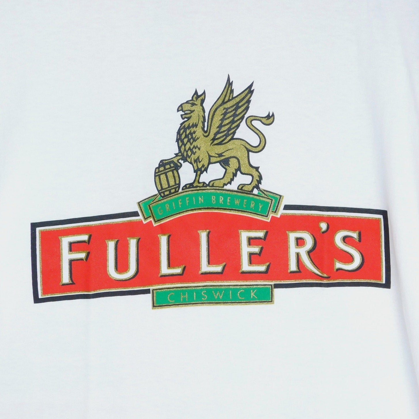 Vintage 90s Fullers Chiswick Griffin Brewery T Shirt Size XL Logo Graphic