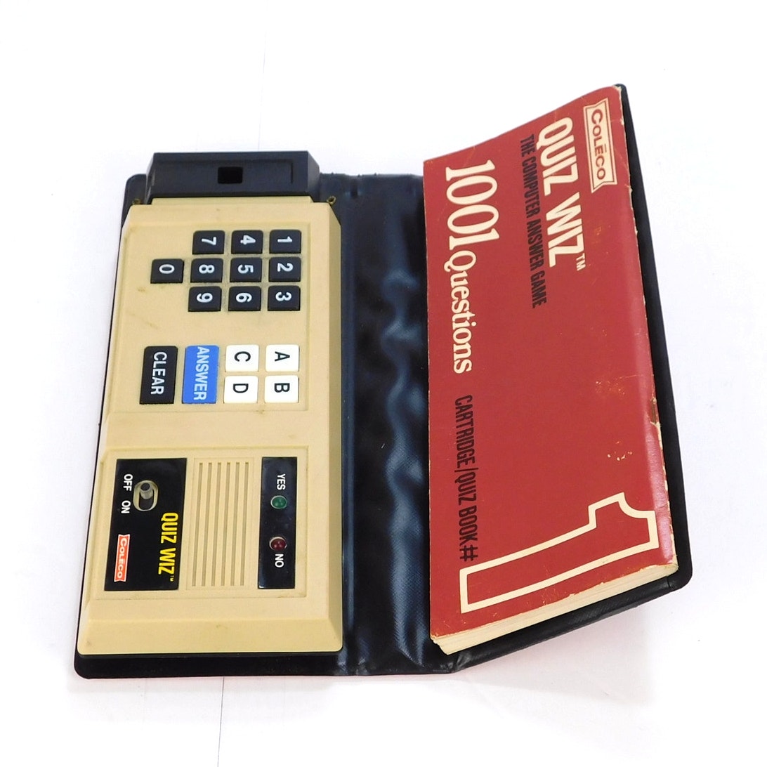 Vintage Coleco Quiz Wiz Electronic Trivia Game 1001 Questions Book 1 Tested