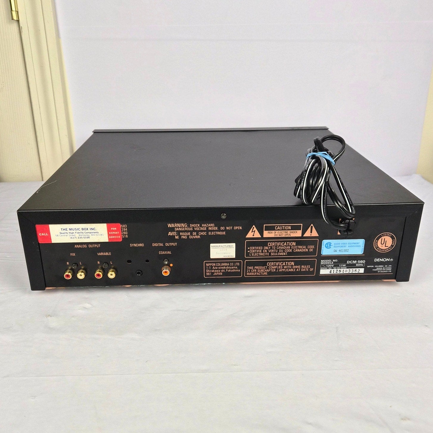 Denon DCM-560 CD Player 5 Disc Carousel Tested Serviced With Remote 1994