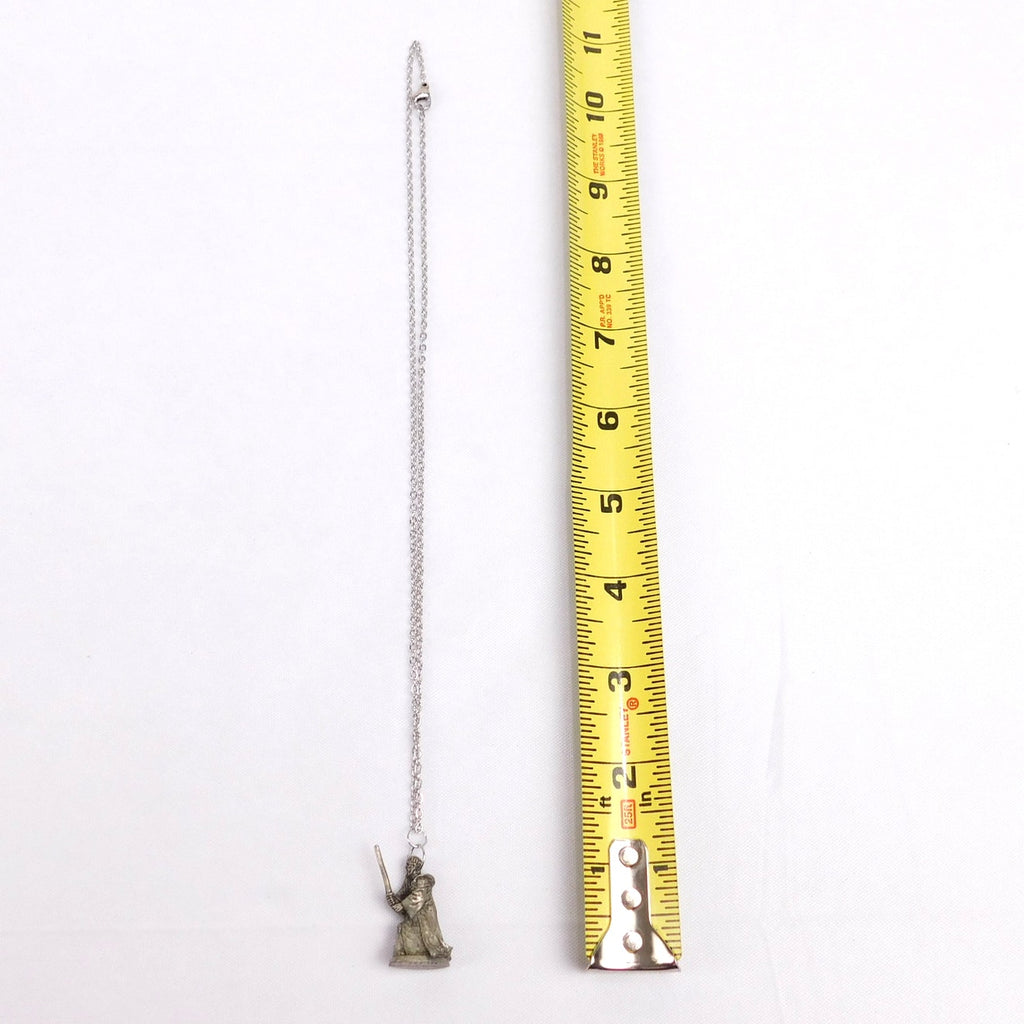 Vintage Obi Wan Ben Kenobi Necklace Star Wars Monopoly Game Piece Sterling Silver 1997