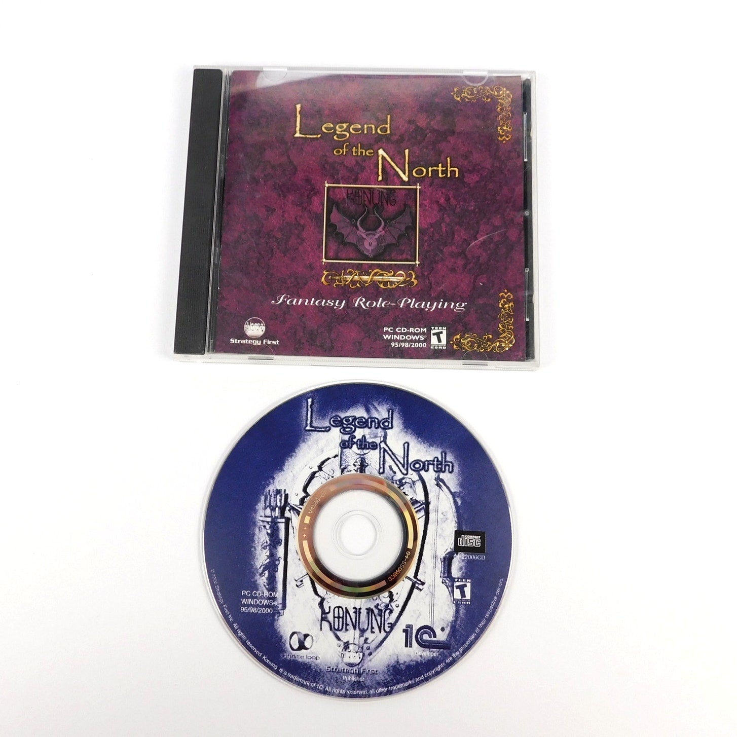 Konung Legend of the North PC CD ROM Strategy First Windows RPG Jewel Case 2000