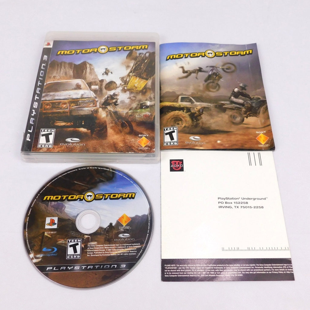 Motorstorm Sony Playstation 3 PS3 Tested Working Complete CIB 2007 Motor Storm