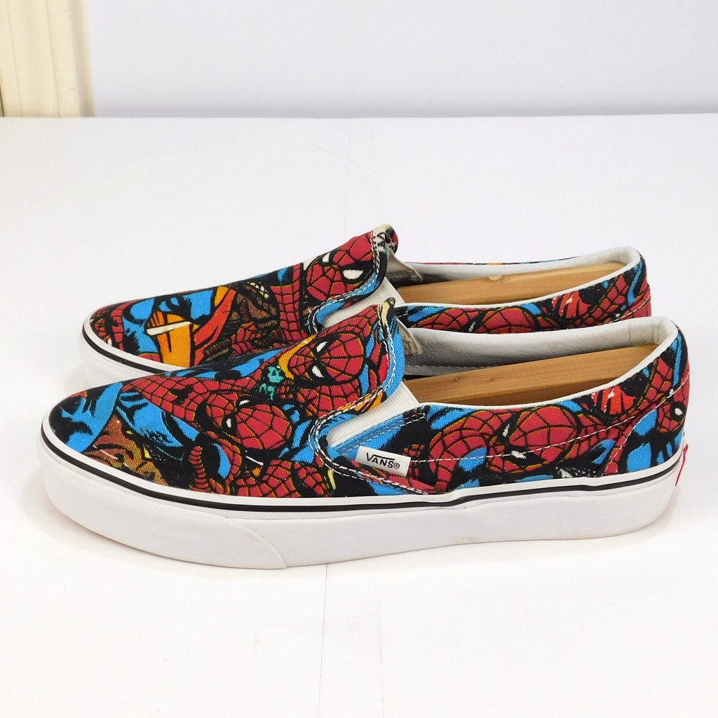 Vans x Marvel Spider-Man Classic Slip-On Comic Print Shoes Mens 8.5 Womens 10