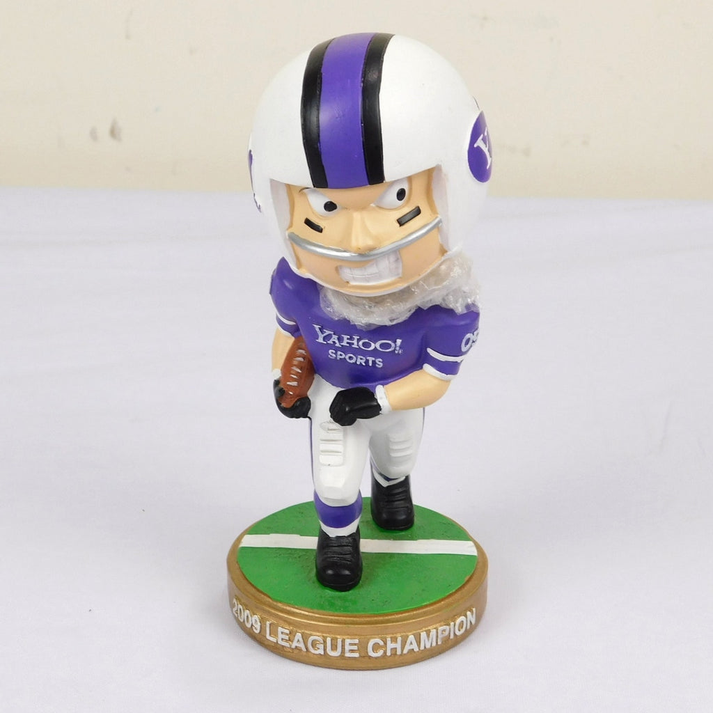 Yahoo Fantasy Football Bobblehead 2009 Champion Prize 6 Inch Purple Logo