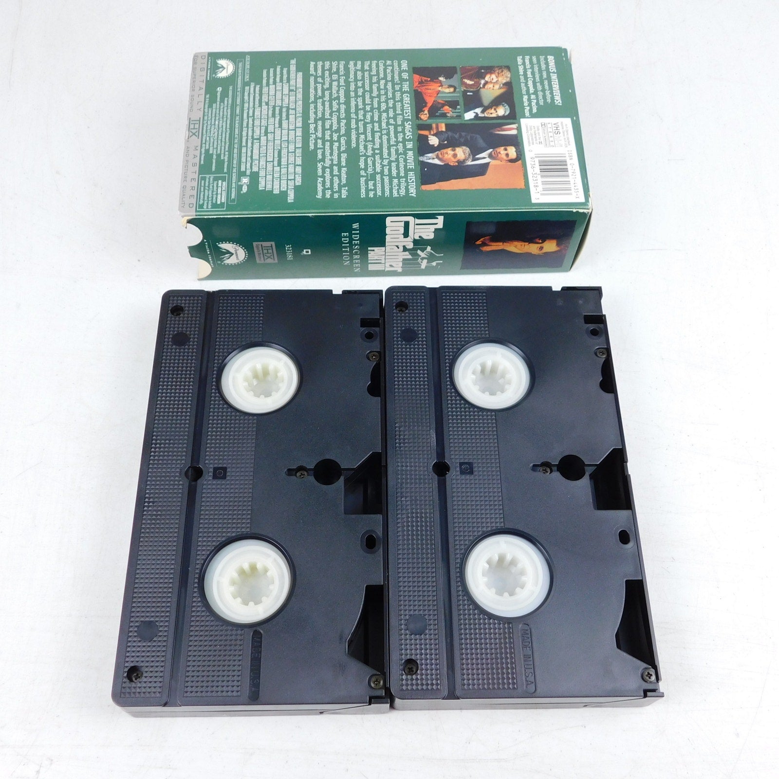 The Godfather Part 3 VHS 2 Tape Set Tested Al Pacino Widescreen 1990