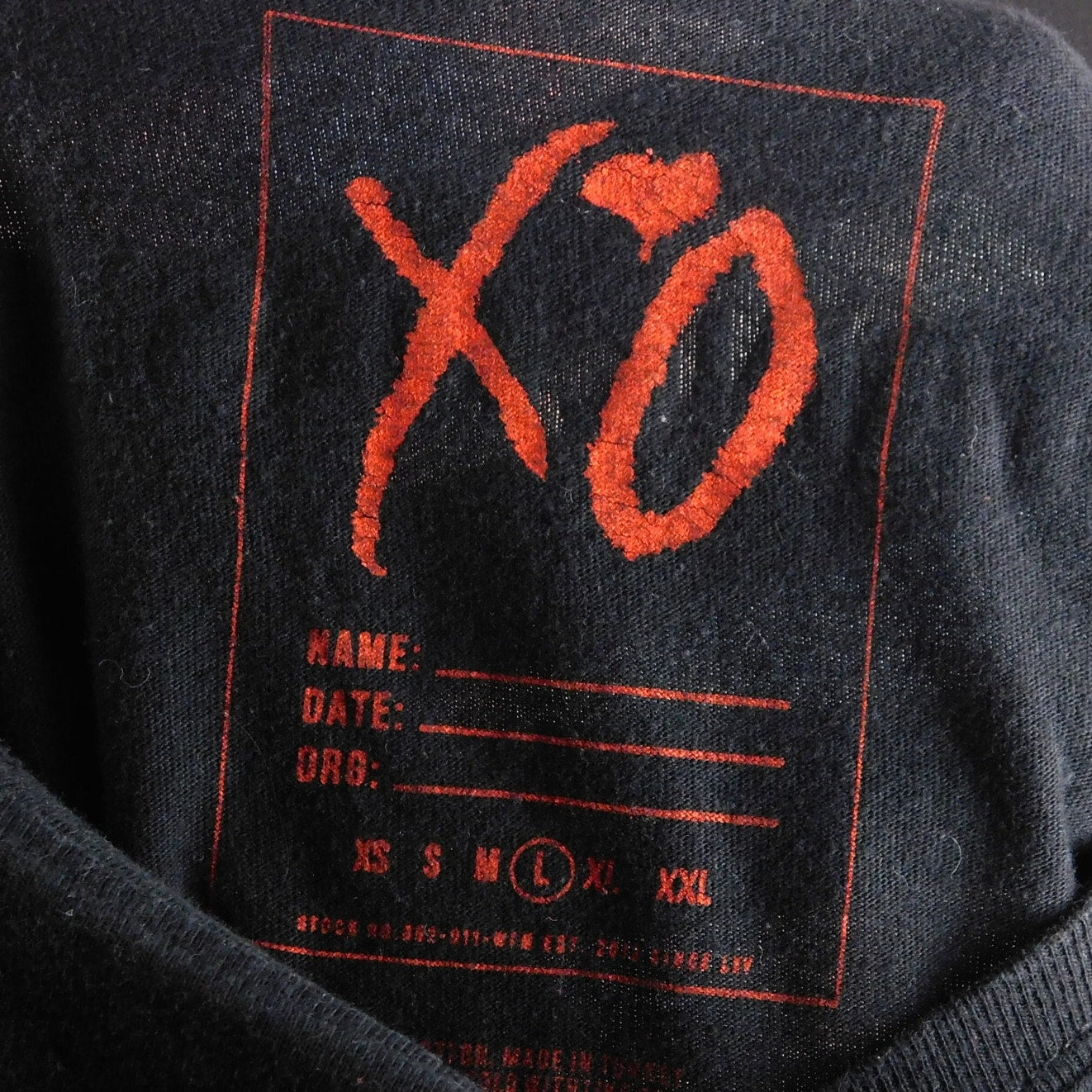 The Weeknd Starboy Tour Manchester T Shirt - Size L