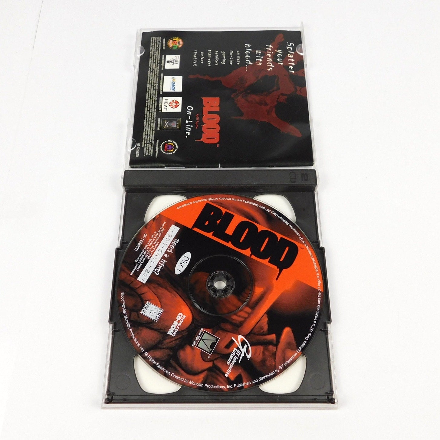 Blood PC CD ROM Game Complete 2 Disc Monolith GT Interactive DOS Windows 1997