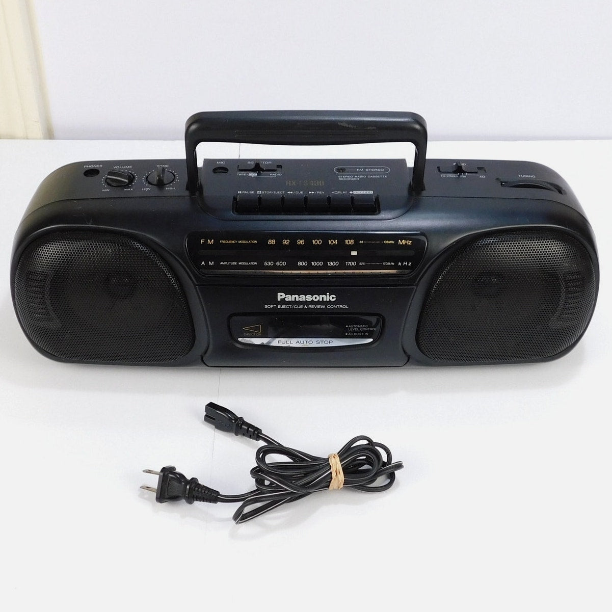 Panasonic RX-FS430 Portable Stereo Boombox Radio Cassette Deck Tested Cleaned