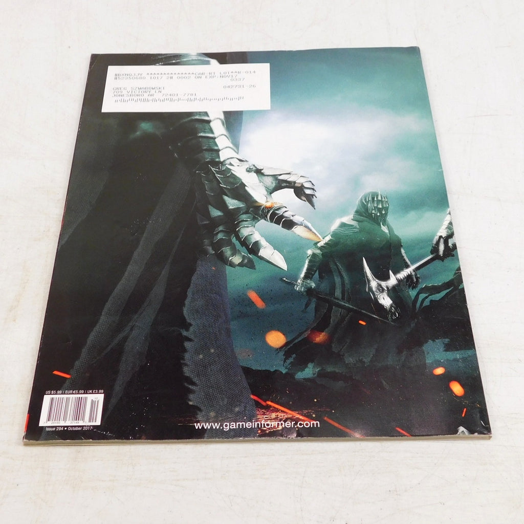 Game Informer Magazine Issue 294 October 2017 Middle Earth Shadow Of War Cover