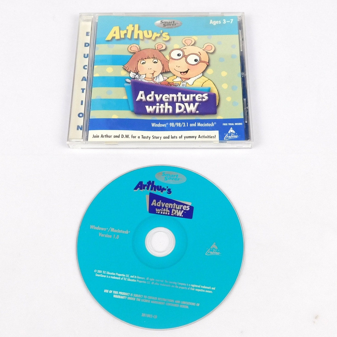 Arthur's Adventures With DW PC CD ROM Game Tested 2001 Smart Saver AOL