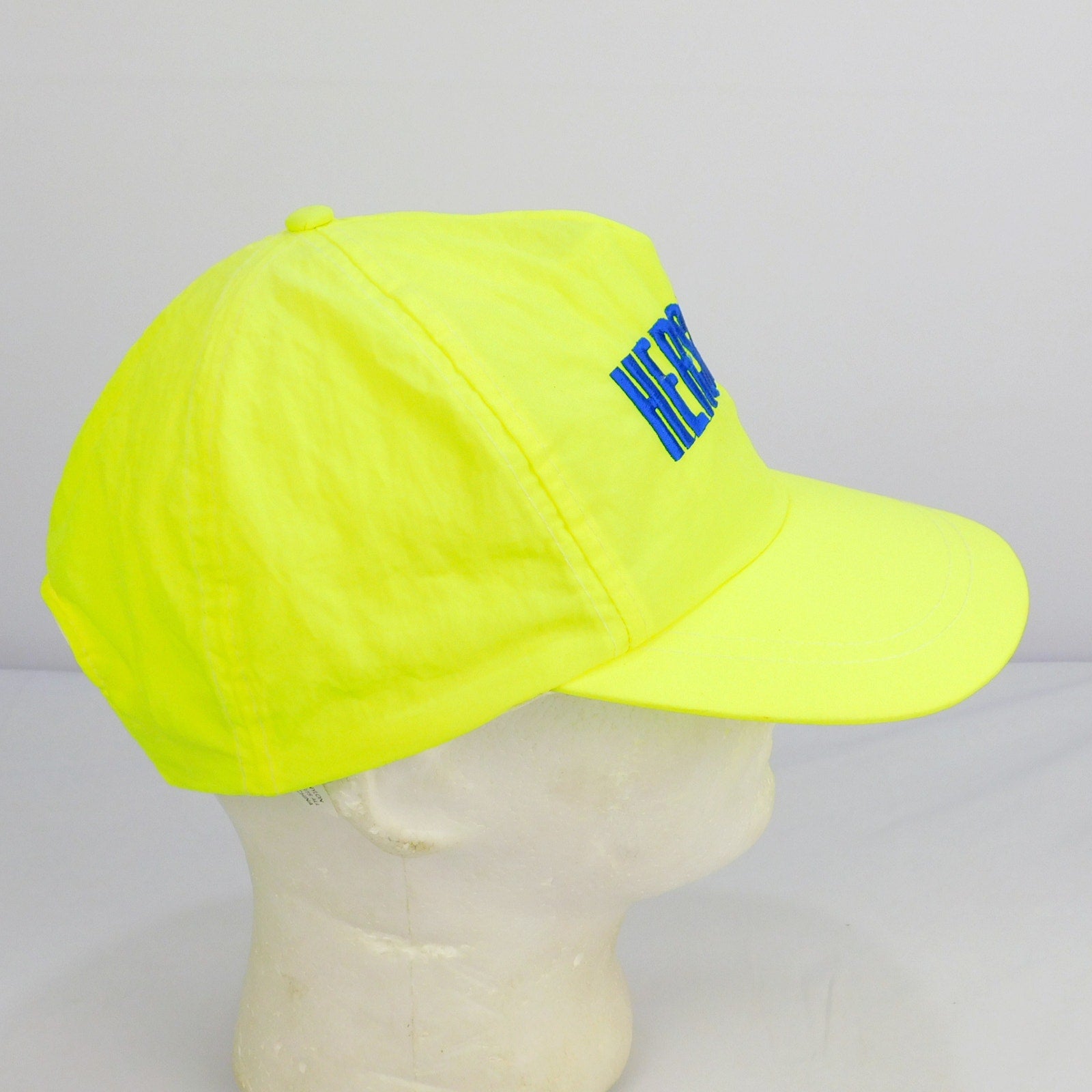 Retro Hershey's Logo Neon Yellow Snapback Hat - Adjustable