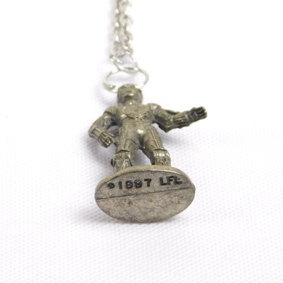 Vintage C-3PO Necklace Star Wars Monopoly Game Piece Sterling Silver 1997