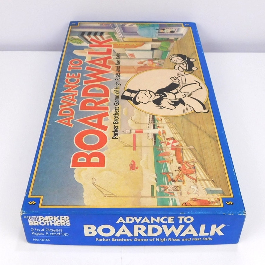 Vintage 1985 Advance to Boardwalk Parker Brothers Board Game Complete CIB
