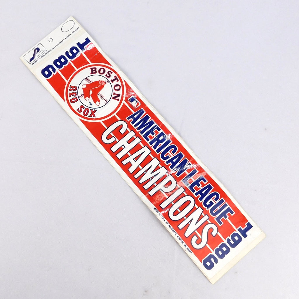 Vintage 1986 Boston Red Sox AL American League Champions Bumper Sticker NOS
