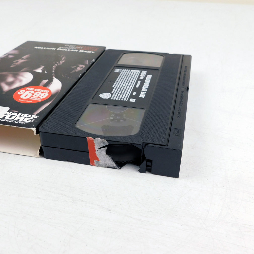 Million Dollar Baby VHS 2005 Tested Late Release Blockbuster Shell Damage
