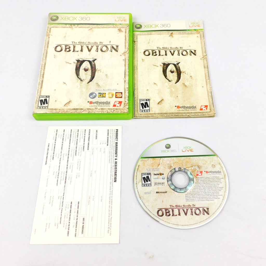 Elder Scrolls IV Oblivion Microsoft Xbox 360 Tested Working Missing Map 2006