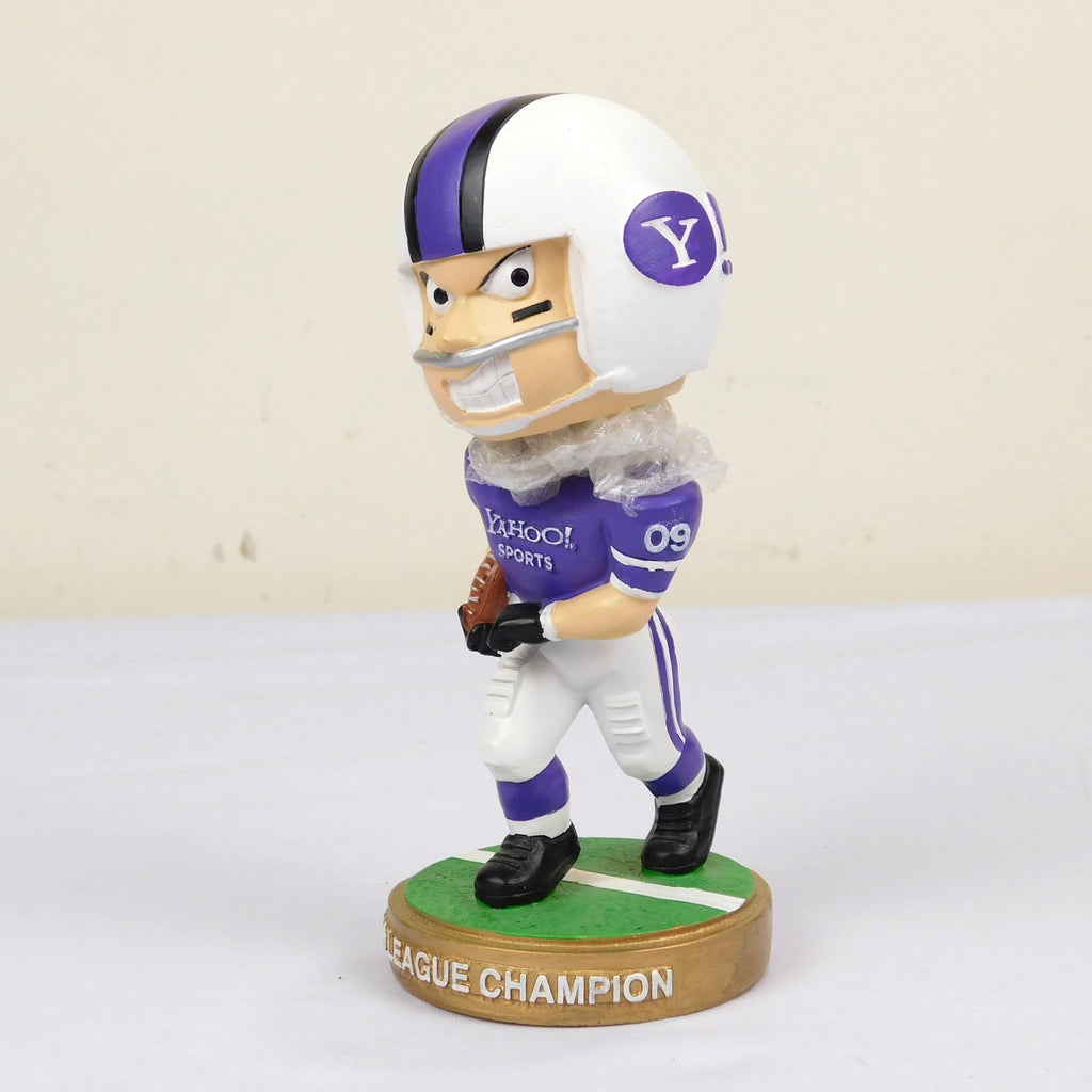 Yahoo Fantasy Football Bobblehead 2009 Champion Prize 6 Inch Purple Logo