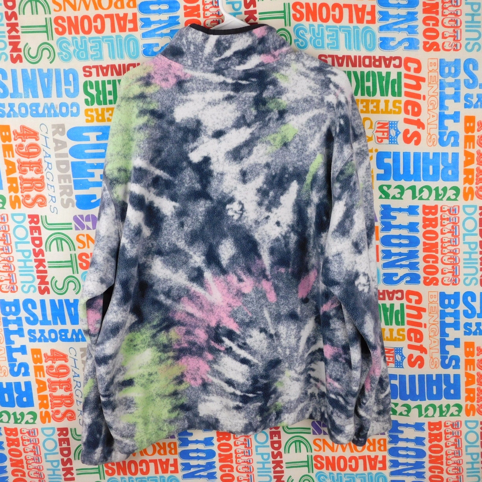 H&M Tie Dye 1/4 Zip Fleece Jacket - Size L