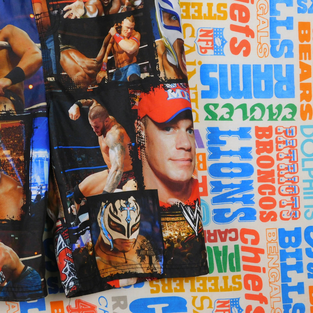 WWE Swim Trunks Board Shorts Youth XL 14-16 Cena Orton Mysterio All Over Print
