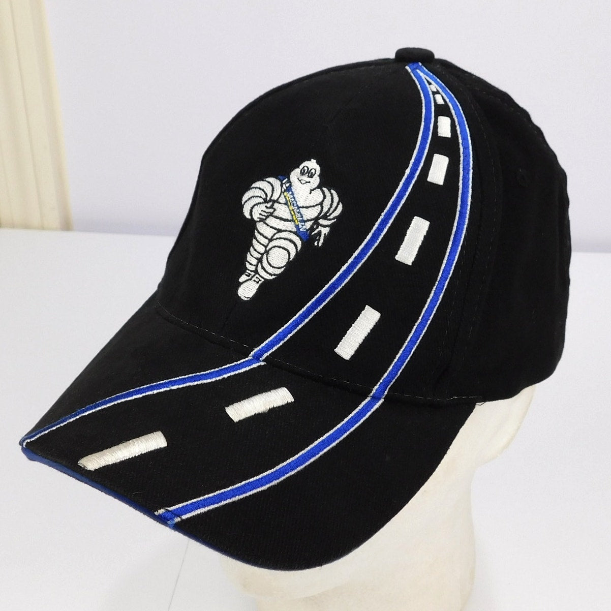 Michelin Tire Man Bibendum Road Design Adjustable Hat Black Racing Cap