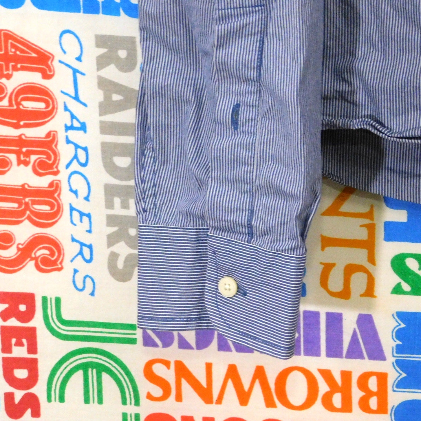 Abercrombie & Fitch Button Down Shirt Size M Blue White Vintage Y2K Preppy